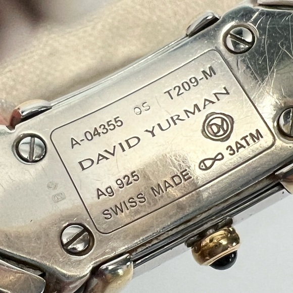 David Yurman Diamond Waverly MOP Cuff Bracelet Watch .925/18K Gold - Picture 8 of 11